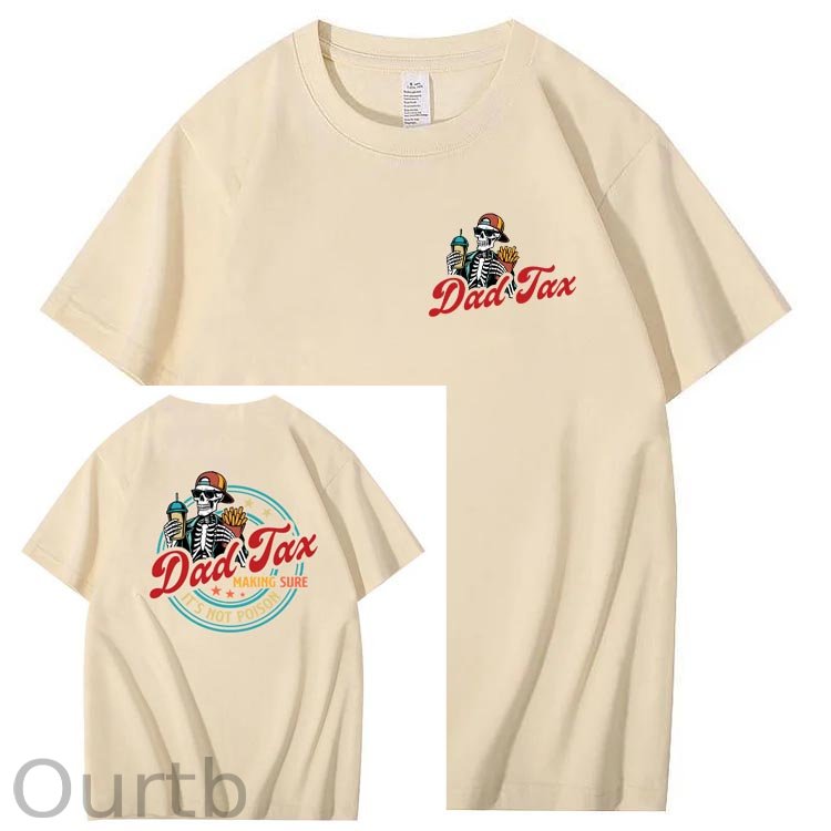 Dad Tax Pattern Print Cotton T-Shirt