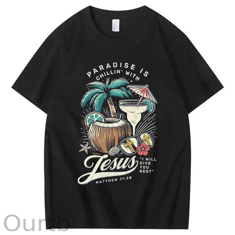 Chillin' With Jesus Crew Neck T-Shirt