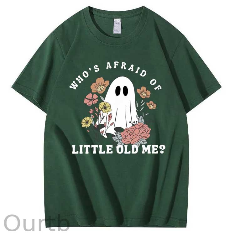 Halloween Who's  Afraid Of Little Old Me Pattern100% Cotton T-Shirt