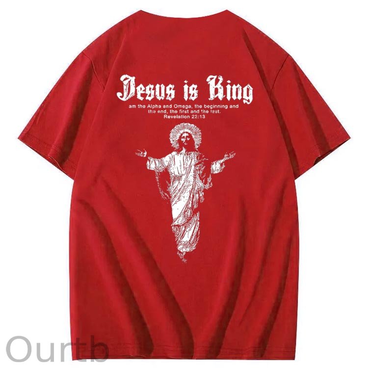 Jesus Is Being Pattern Crew Neck T-Shirt