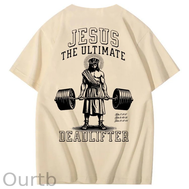 Jesus The Ultimate Pattern Printing Print Crew Neck T-Shirt