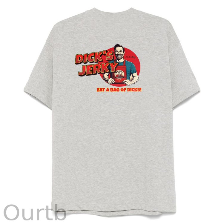 Dick’s Jerky Pattern Print Crew Neck T-Shirt