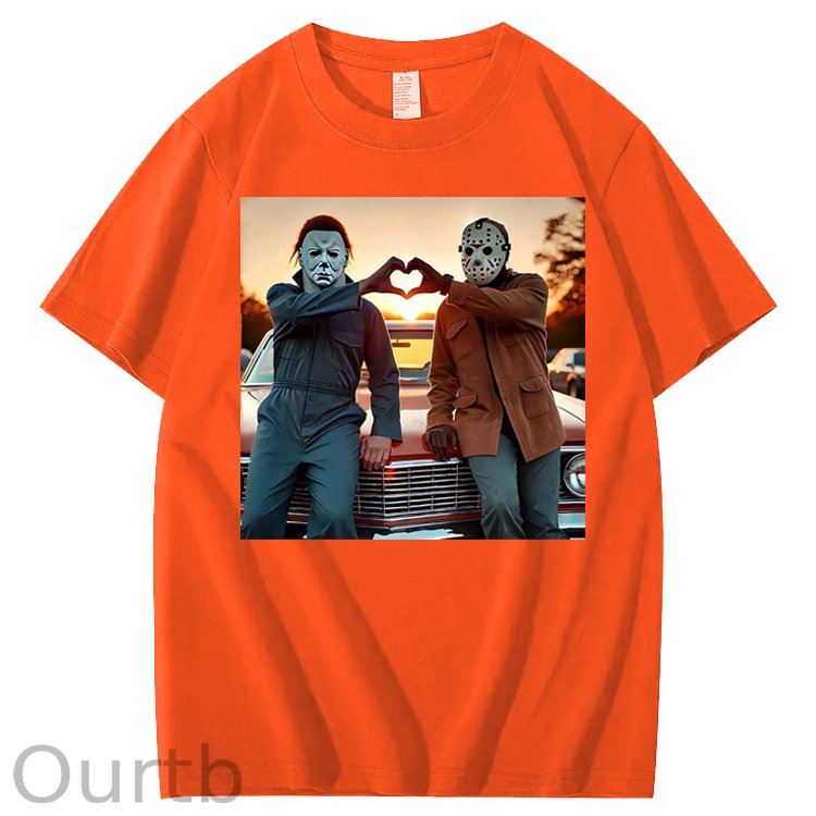 Vintage Retro Heart Hands Halloween 100% Cotton T-Shirt