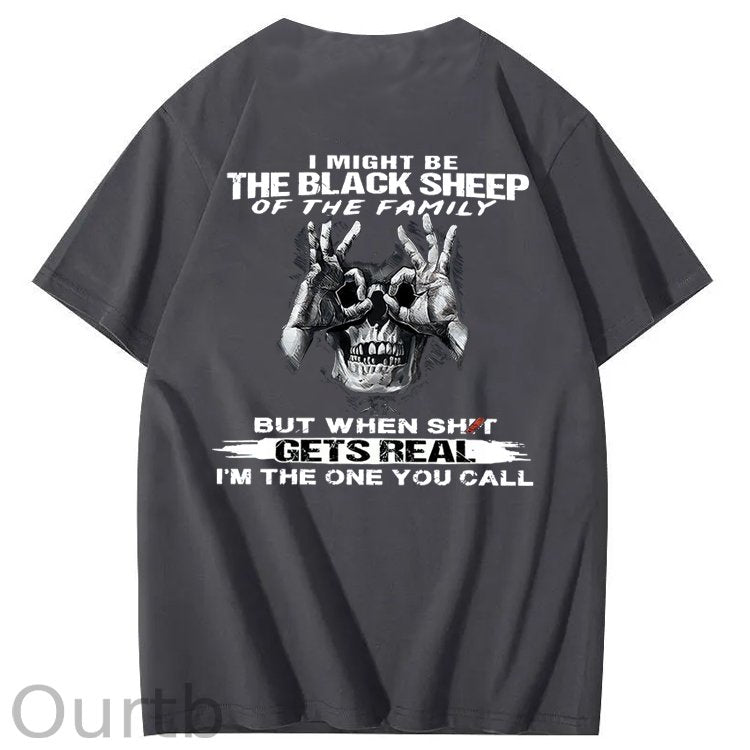 The Blacksheep Of  The Family Pattern Print 100%Cotton T-Shirt