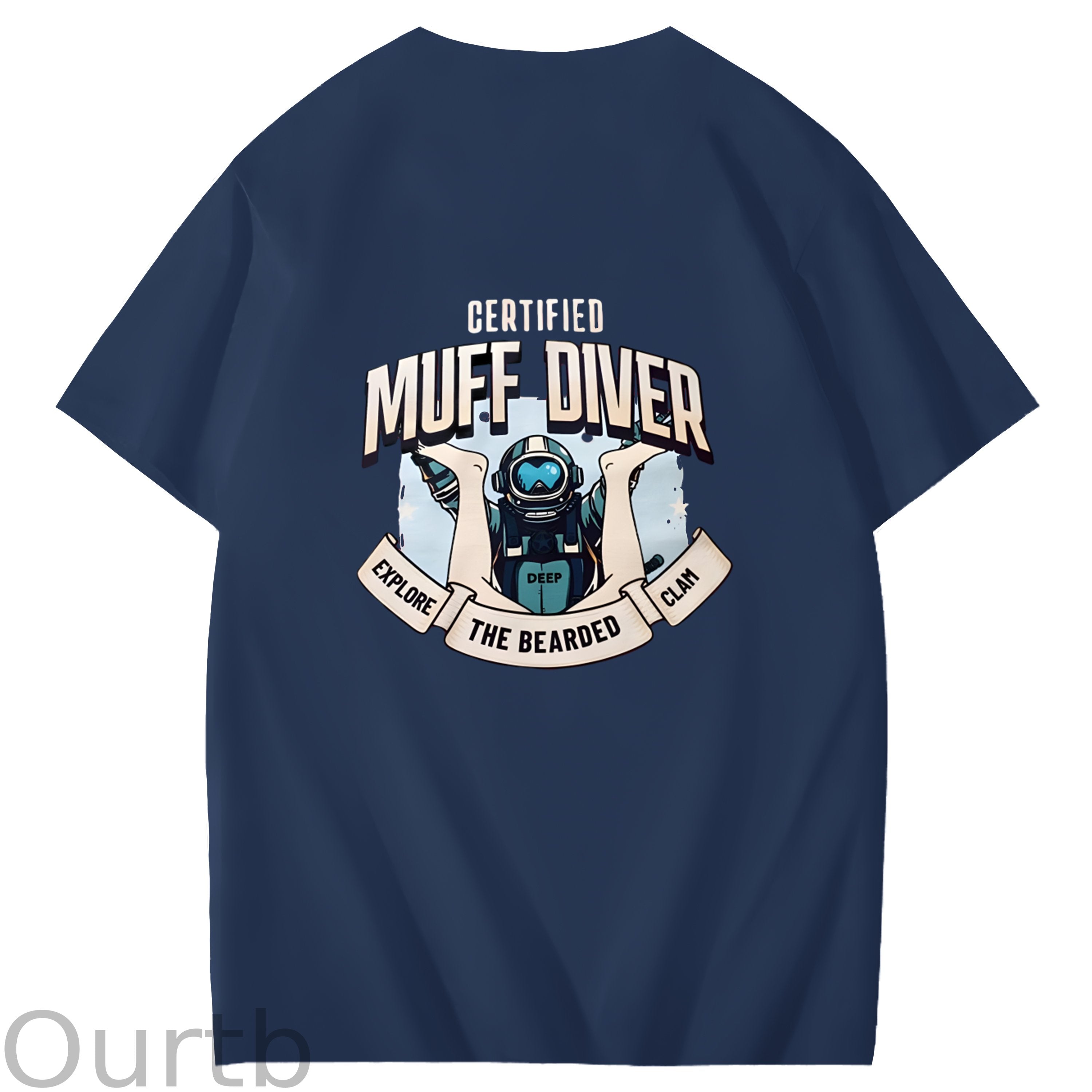 Certified Muff Diver Art Pattern Print T-Shirt