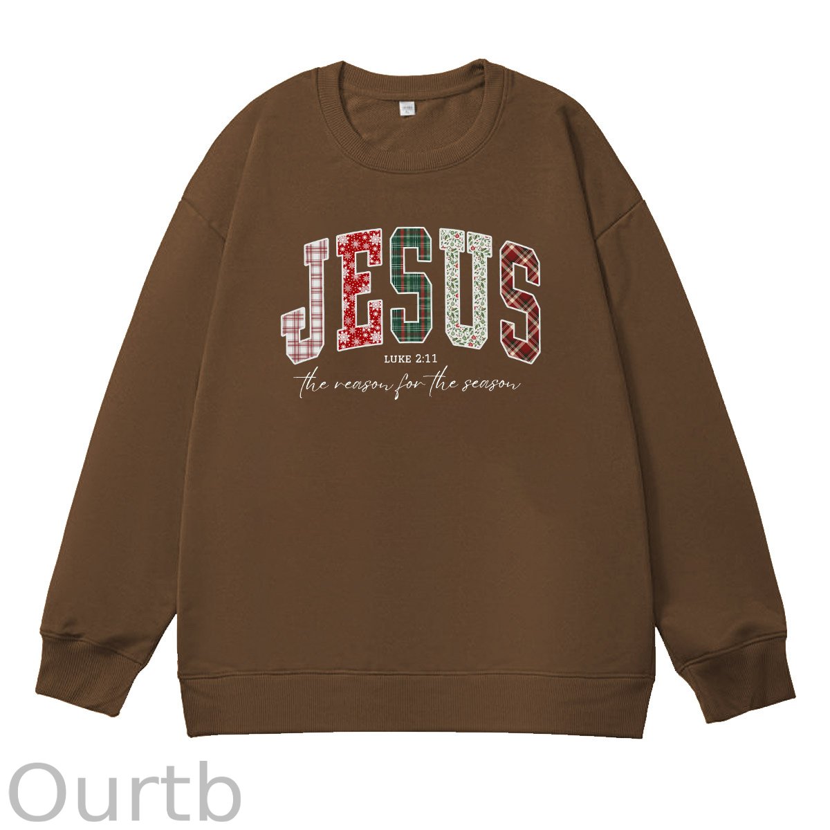Jesus Pattern 100% 300g CottonCrew Neck Sweatshirt