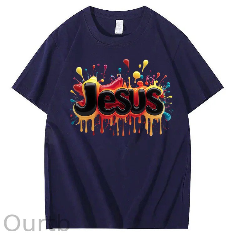Jesus Geometric 100% Cotton T-Shirt