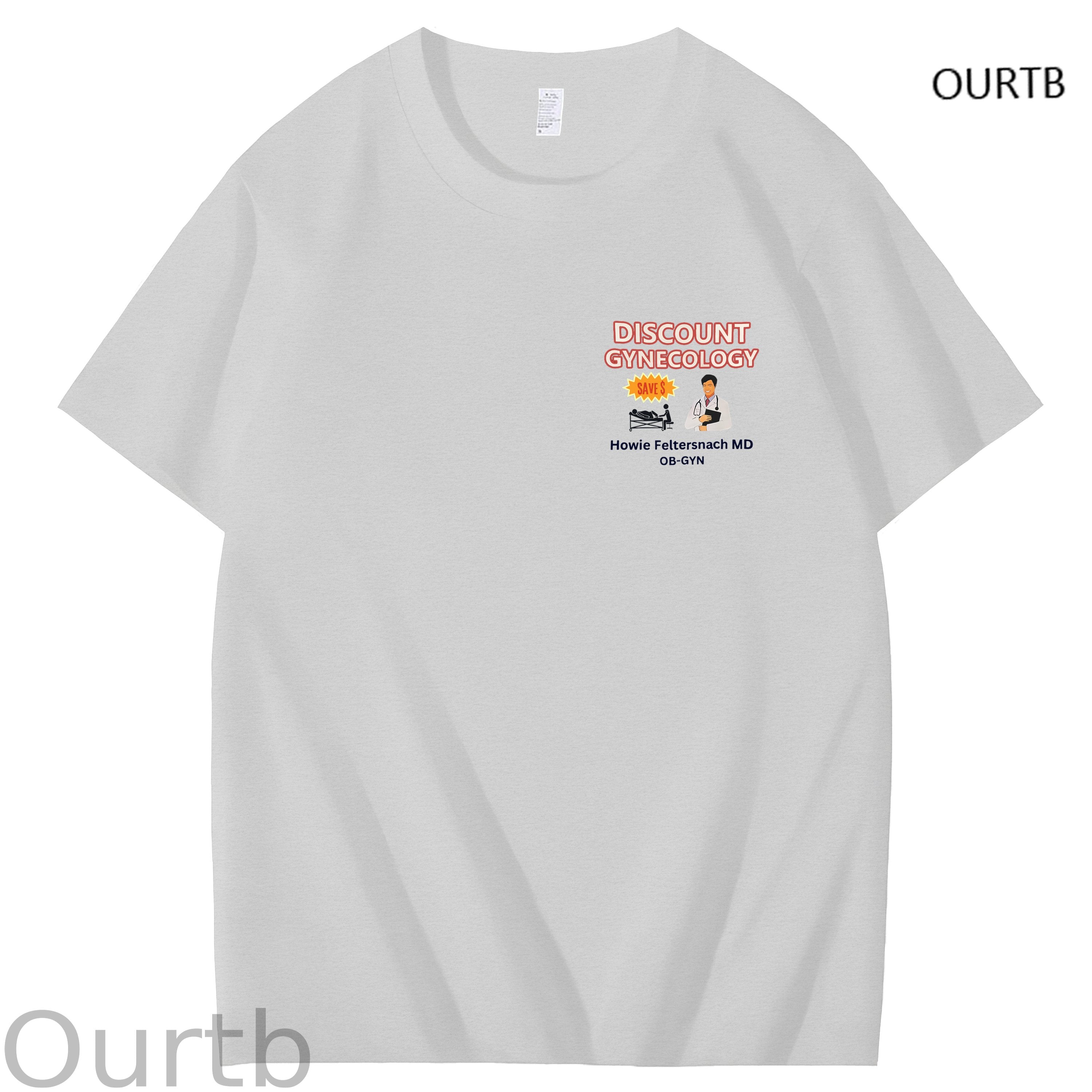 Discount Gynecology Howie Feltersnach MD OB-GYN Art Pattern Print T-Shirt