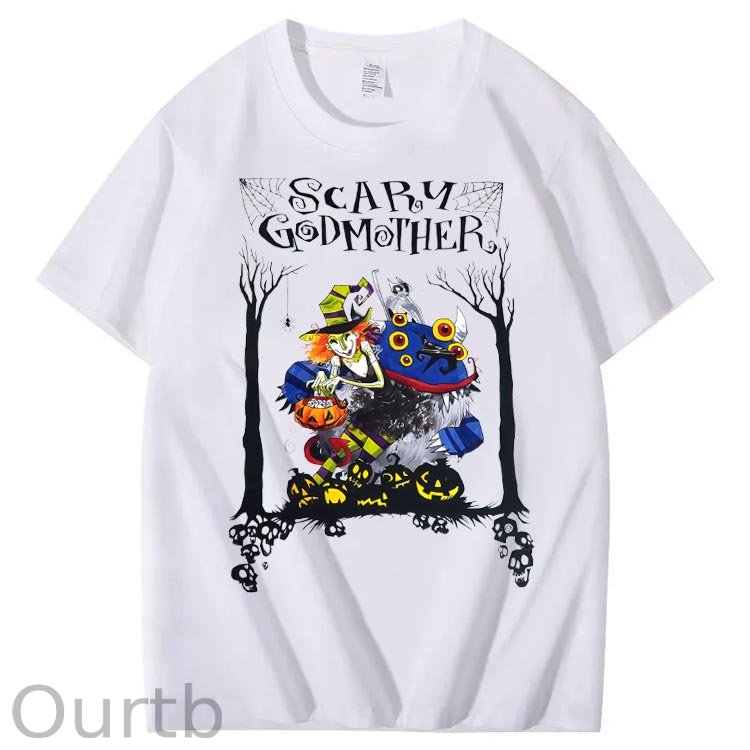 Scarry Godmother Pattern  Print 100%Cotton T-Shirt