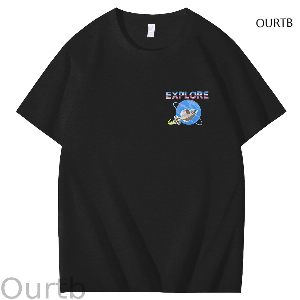 Explore Uranus Funny Adult Art Pattern Print T-Shirt