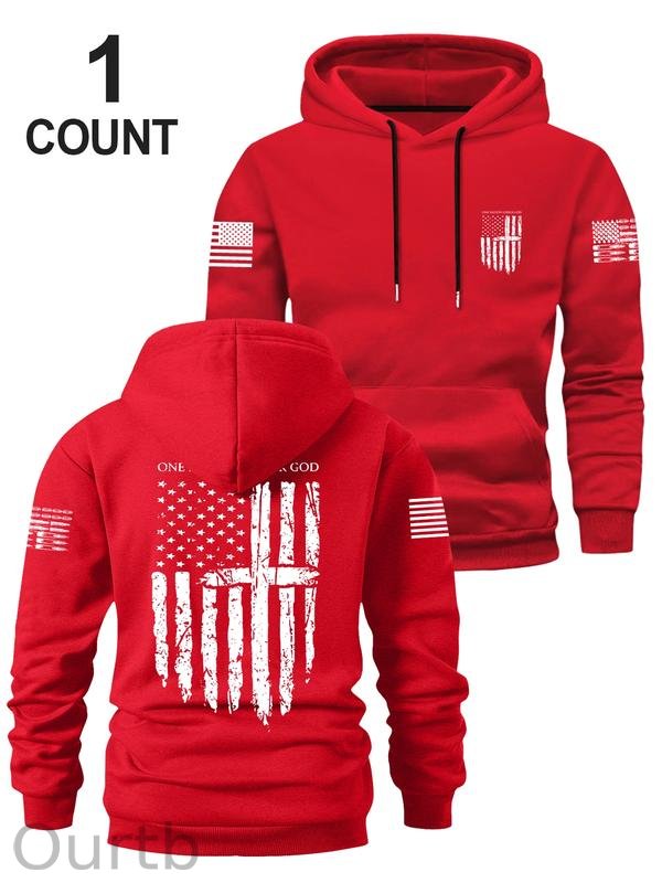 One Nation Under God Cotton Fleece Hooded Sweatshirt