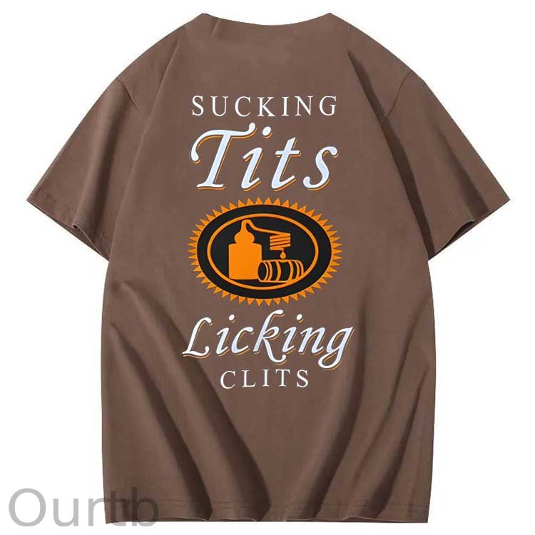 Sucking Tits Licking Clits  Pattern  Print 100%Cotton T-Shirt