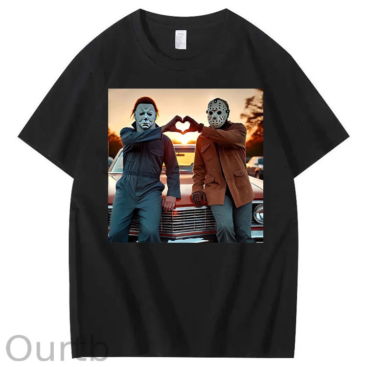 Vintage Retro Heart Hands Halloween 100% Cotton T-Shirt