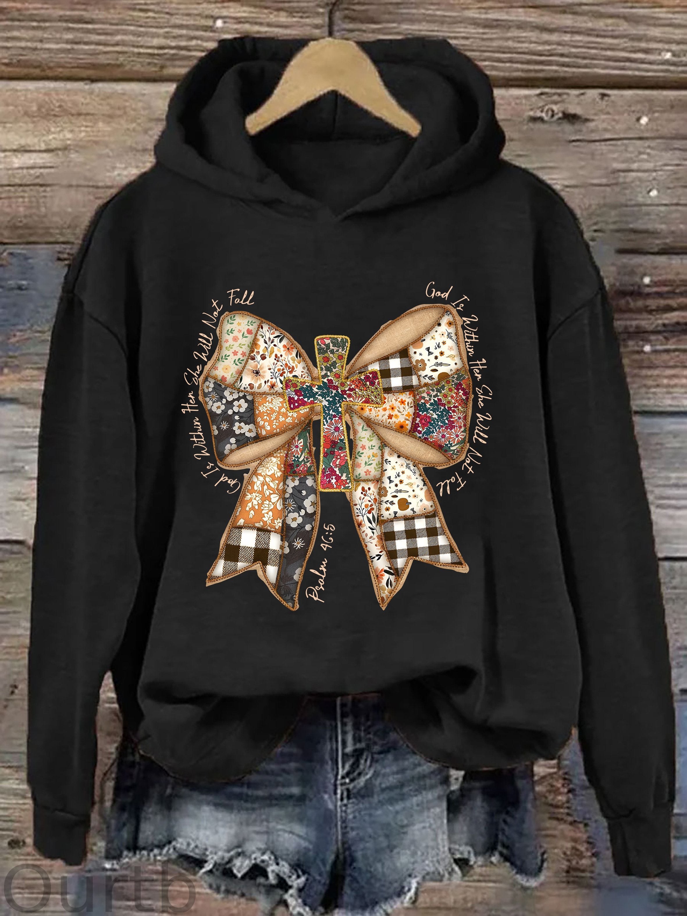 Jesus God Is Within Her Coquette Hoodie