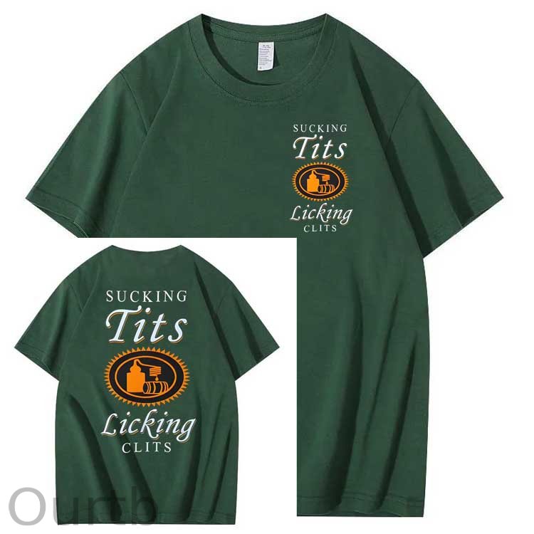 Sucking Tits Licking Clits  Pattern  Print 100%Cotton T-Shirt