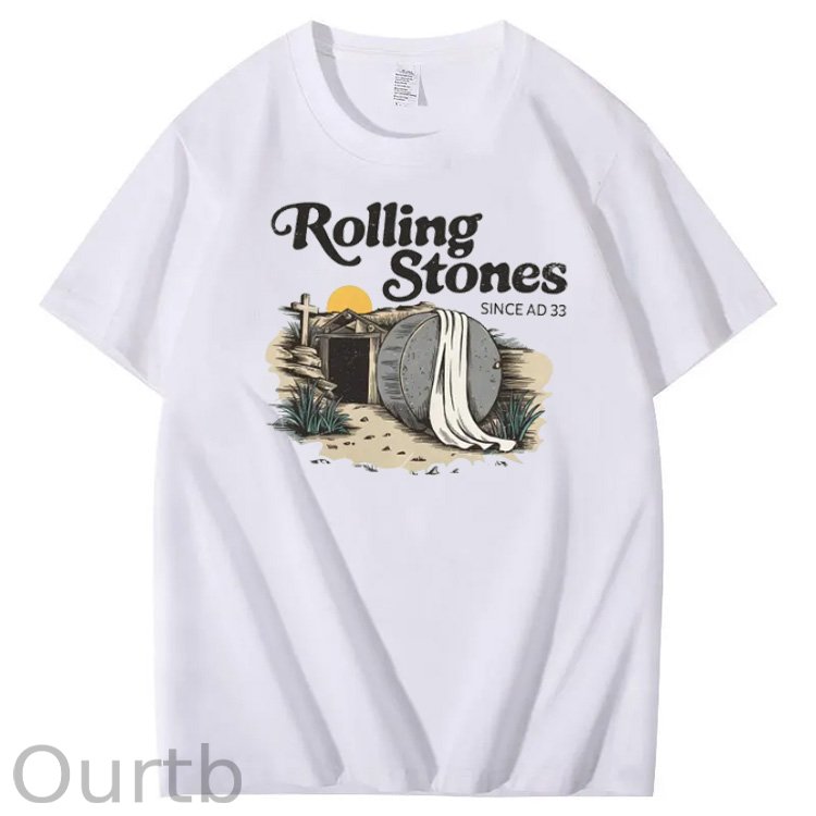 Rolling Stones Since  Ad 33 Pattern Print Crew Neck T-Shirt