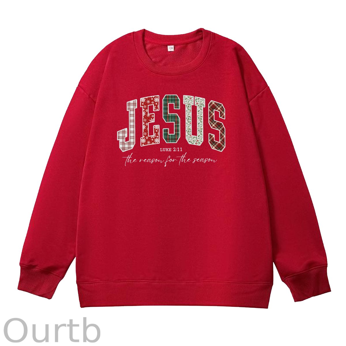 Jesus Pattern 100% 300g CottonCrew Neck Sweatshirt