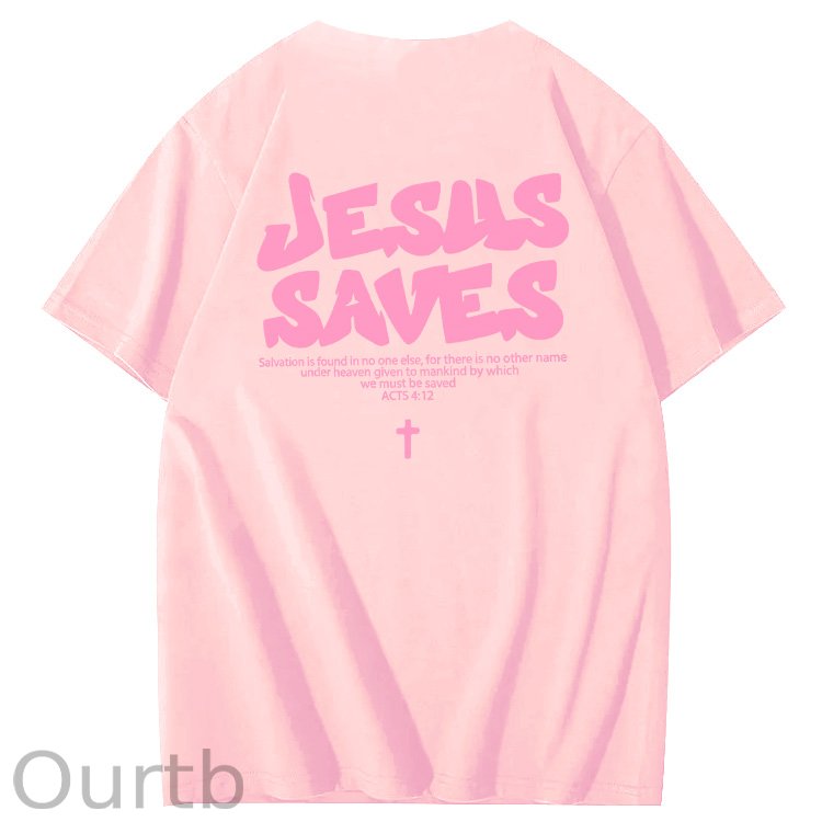 Jesus Saves  Pattern100% Cotton T-Shirt