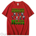 There's  Some Horros In This House Pattern  Print 100%Cotton T-Shirt