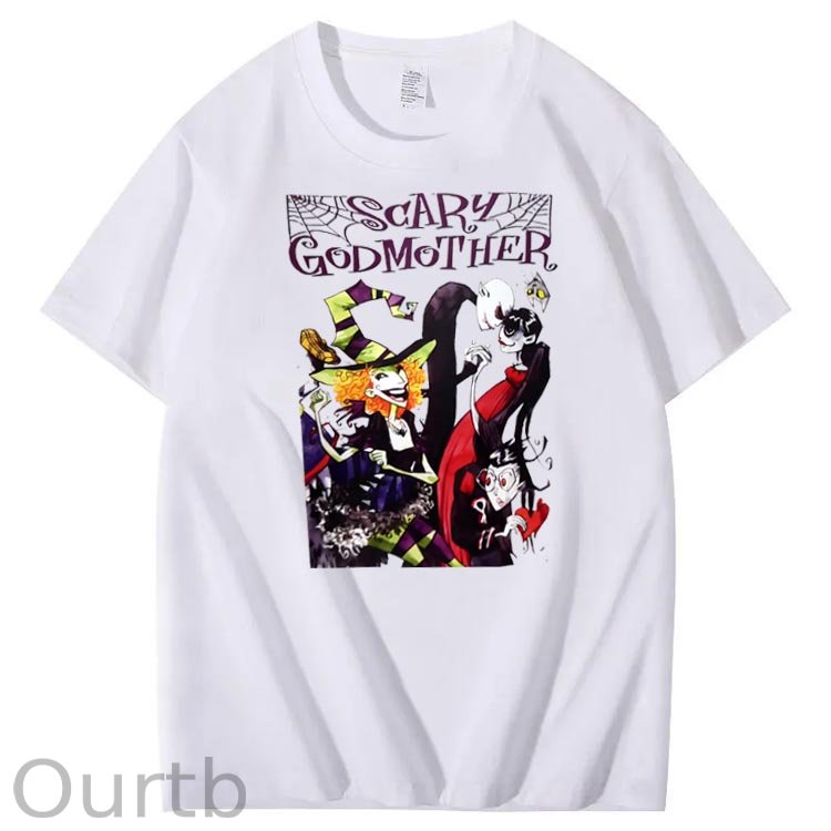 Scarry Godmother Funny Pattern  Print 100%Cotton T-Shirt