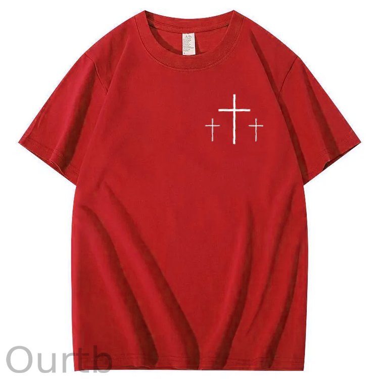 Faith Over  Fear Print Crew Neck T-Shirt