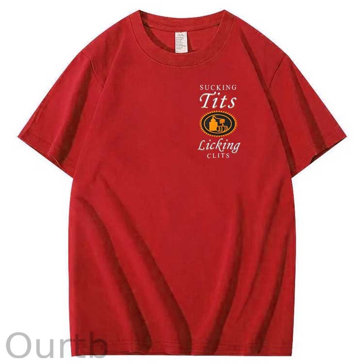 Sucking Tits Licking Clits  Pattern  Print 100%Cotton T-Shirt
