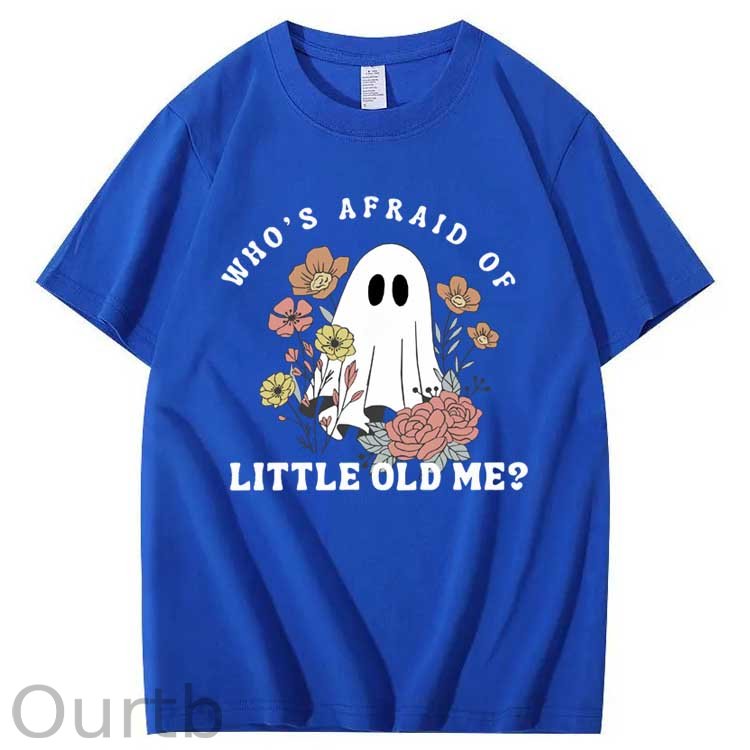 Halloween Who's  Afraid Of Little Old Me Pattern100% Cotton T-Shirt