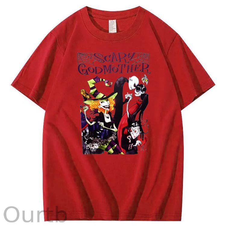 Scarry Godmother Funny Pattern  Print 100%Cotton T-Shirt
