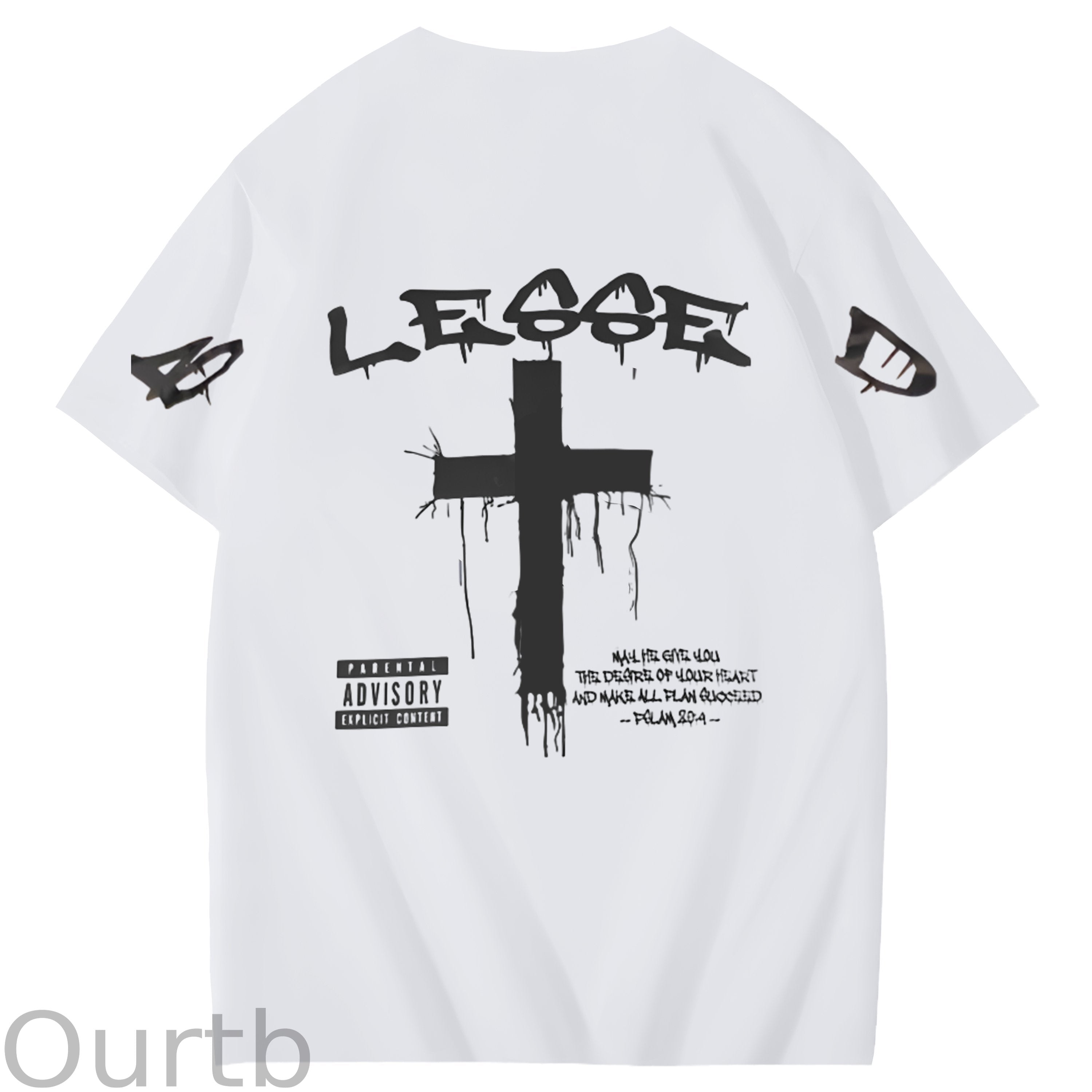 Blessed God Cross Jessus Faith Art Pattern Print T-Shirt