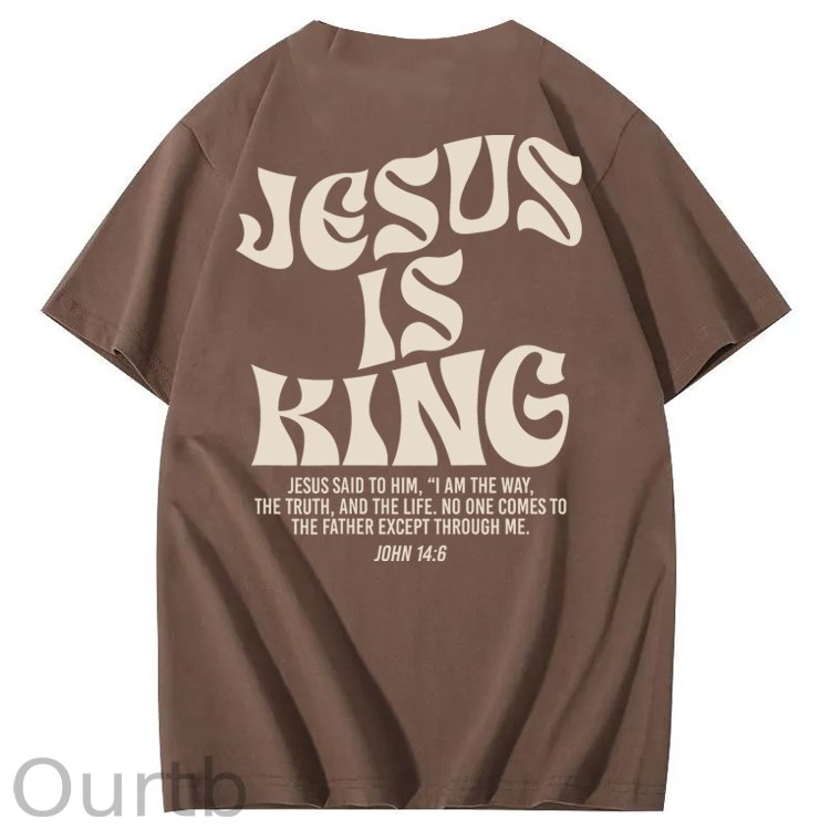 Jesus Is King Bible Verse John 14:6 Christian 100% Cotton T-Shirt