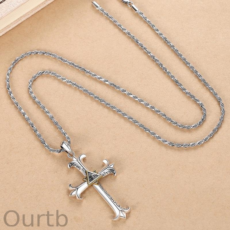 Vintage Evil Eye Cross Necklace 61220983TO