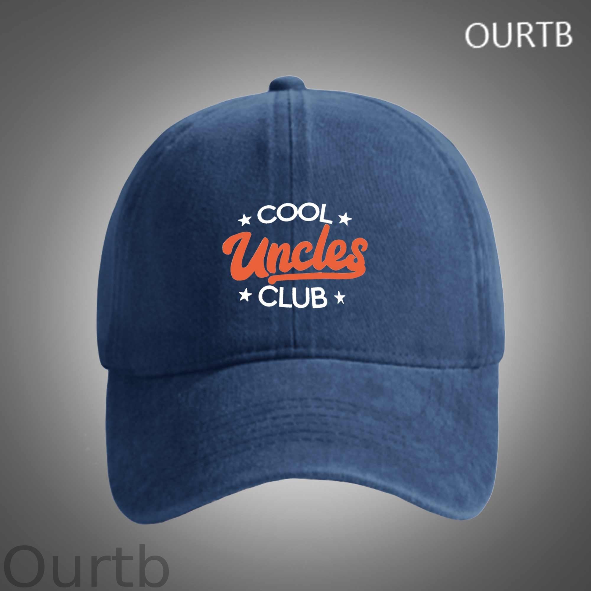Cool Uncles Club Funny Art Print Unisex Distressed Cotton Washed Art Print Hat