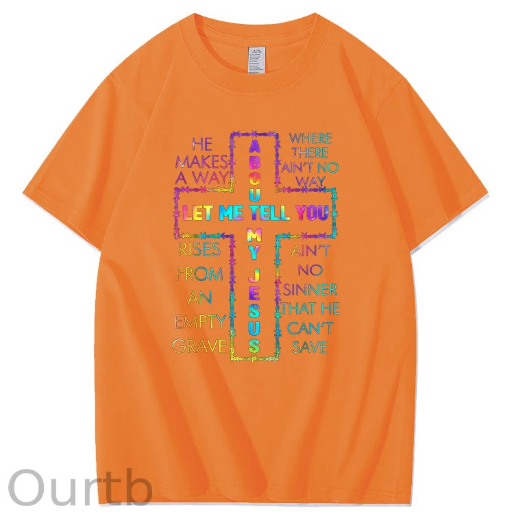 About My Jesus  Pattern100% Cotton T-Shirt
