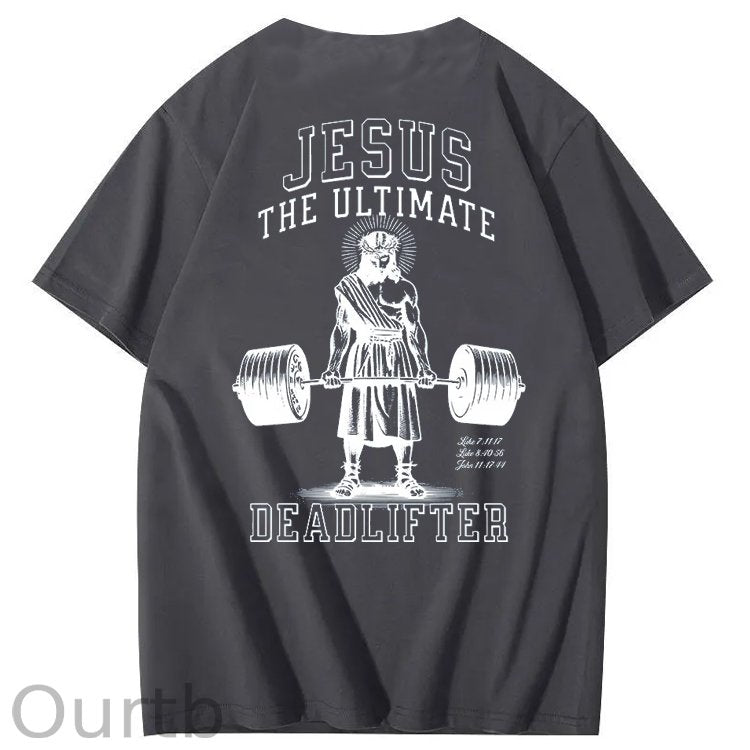 Jesus The Ultimate Pattern Printing Print Crew Neck T-Shirt