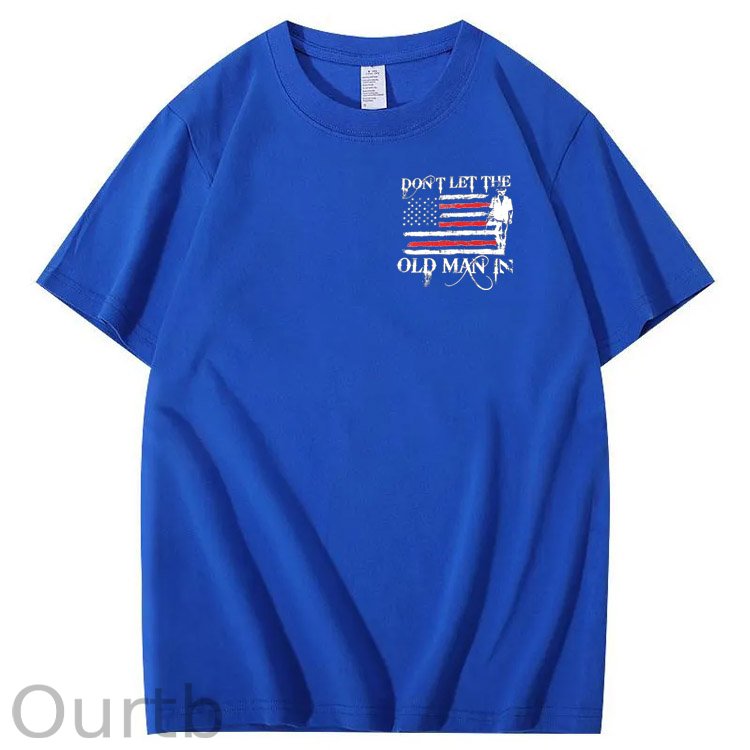 Vintage Don't Let The Old Man In Pattern 100&Cotton Print T-Shirt