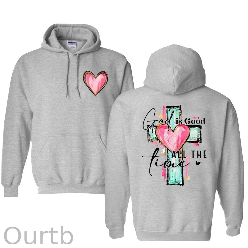 God Is Good All The Time  Pattern 100% 300g Cotton Classic Hoodie