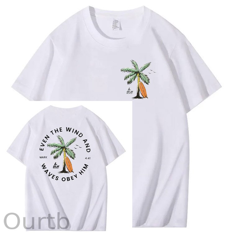 Be Still  Pattern Print 100%Cotton T-Shirt