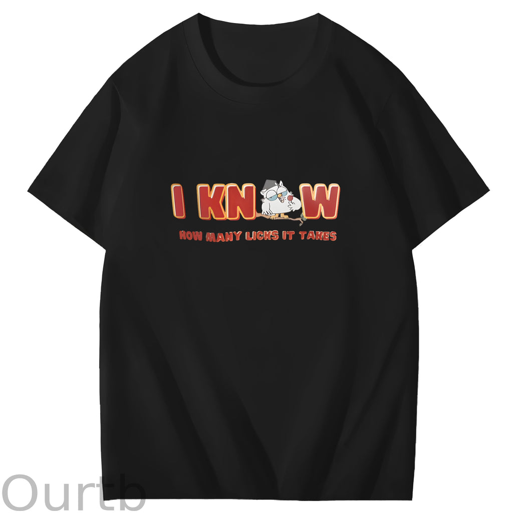 I Knew How Many Licks It Takes Art Pattern Print T-Shirt