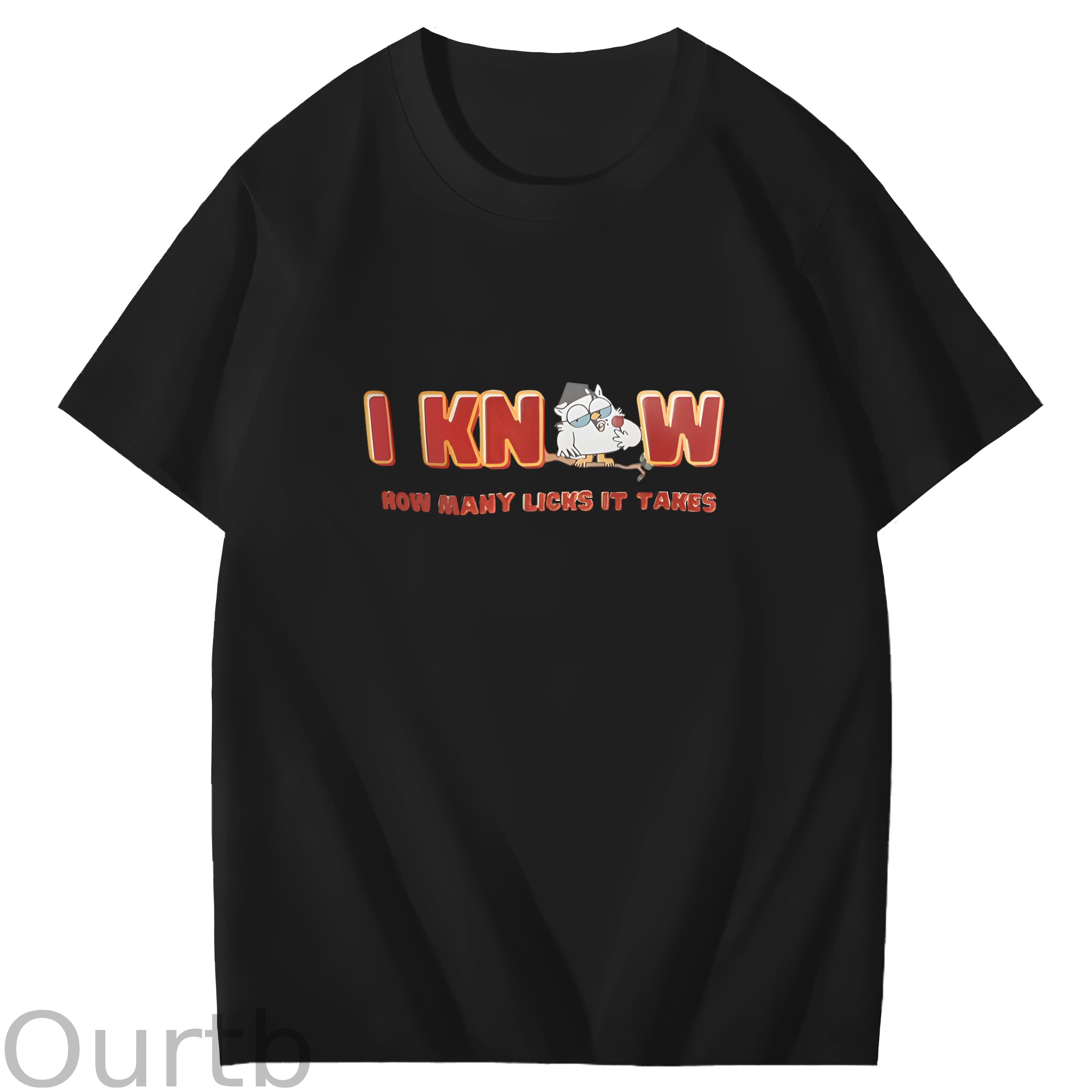 I Knew How Many Licks It Takes Art Pattern Print T-Shirt