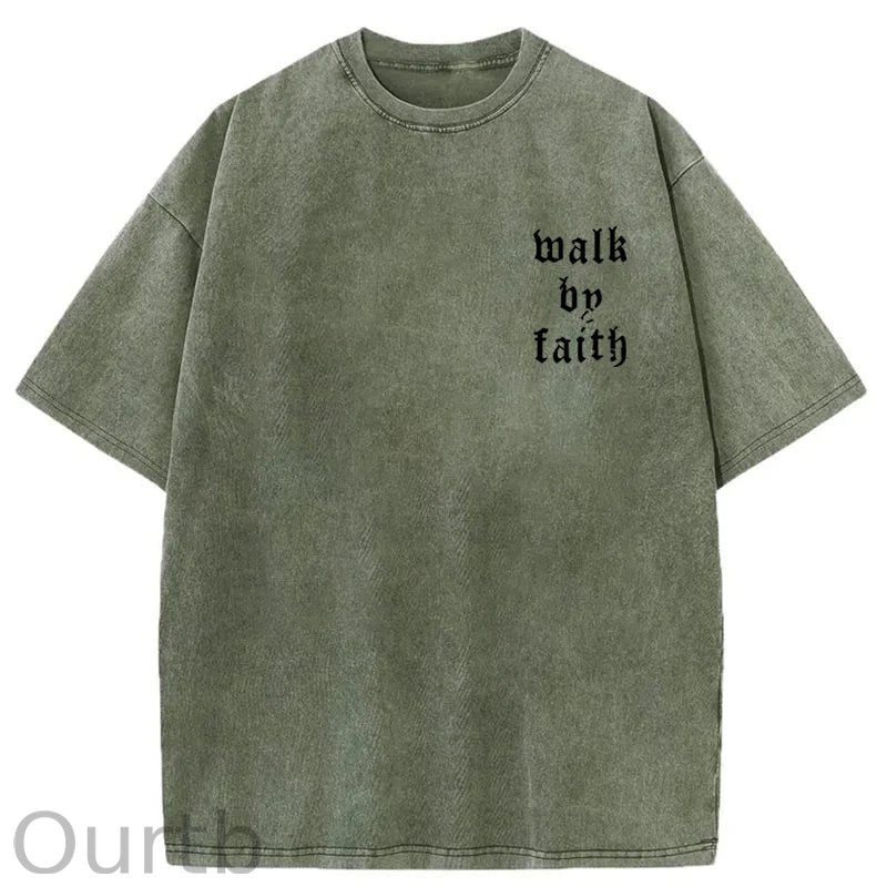 Walk By Faith Washed T-Shirt