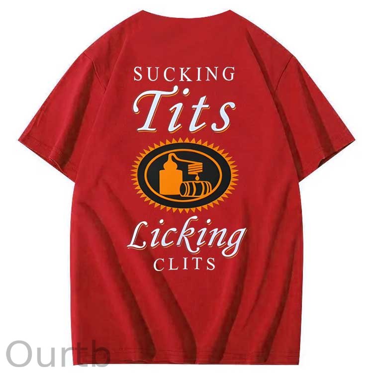 Sucking Tits Licking Clits  Pattern  Print 100%Cotton T-Shirt