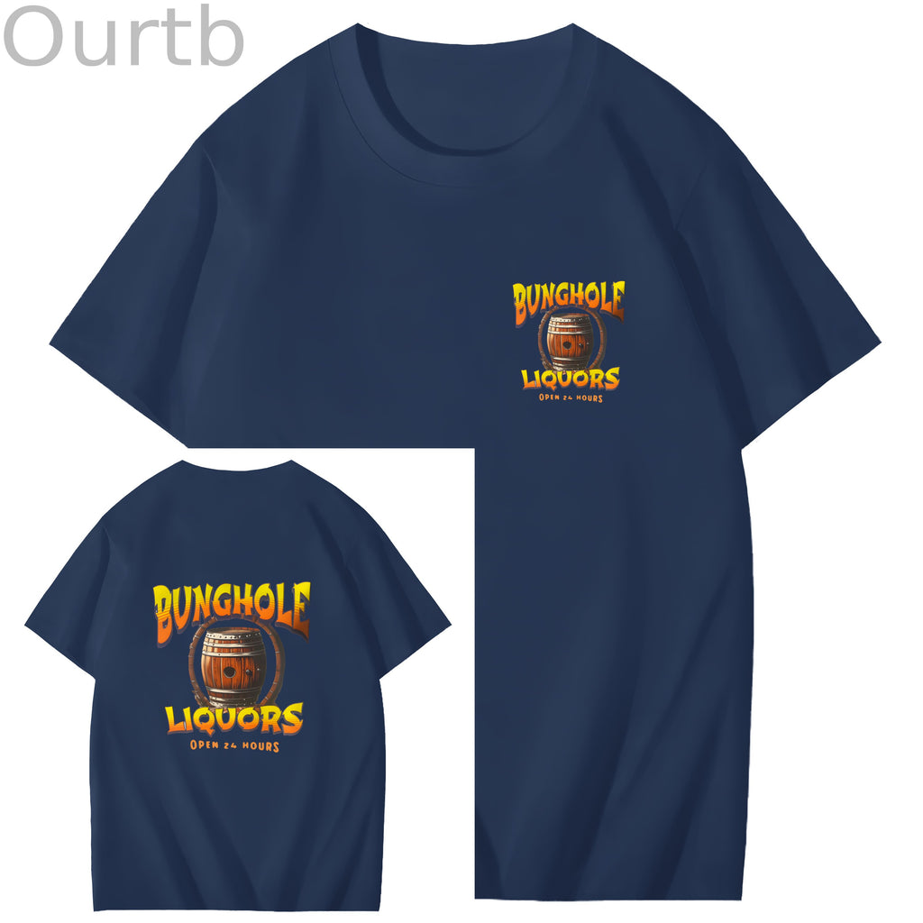 Big Johnson's Fequila Art Pattern Print T-Shirt