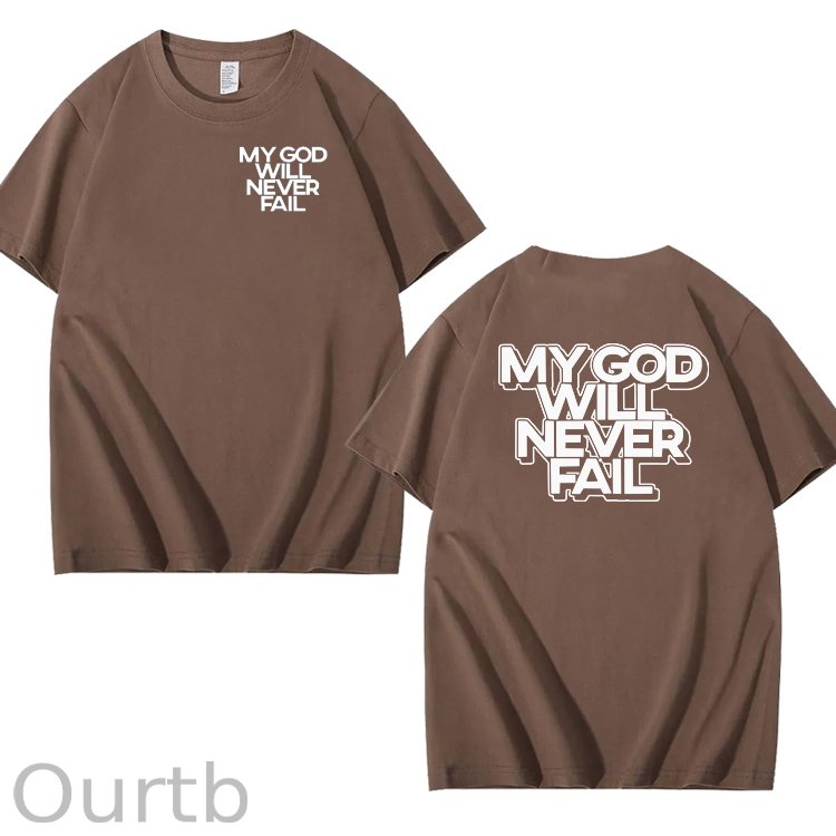 My God Will Never Fall Pattern 100% Cotton T-Shirt