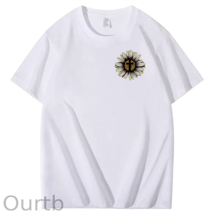 Jesus Saves My Life Pattern100% Cotton T-Shirt