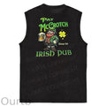 St Patrick'S Day Pat Pattern Print Sleeveless Cotton Washed Printed Loose Vest