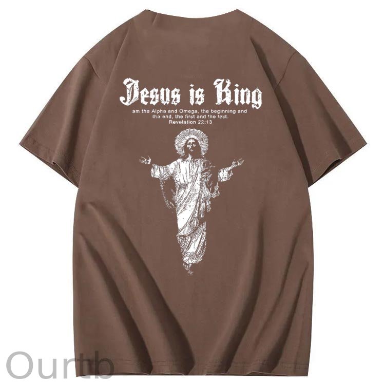 Jesus Is Being Pattern Crew Neck T-Shirt