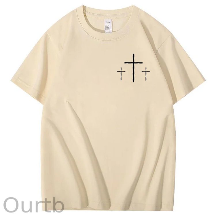 Faith Over  Fear Print Crew Neck T-Shirt