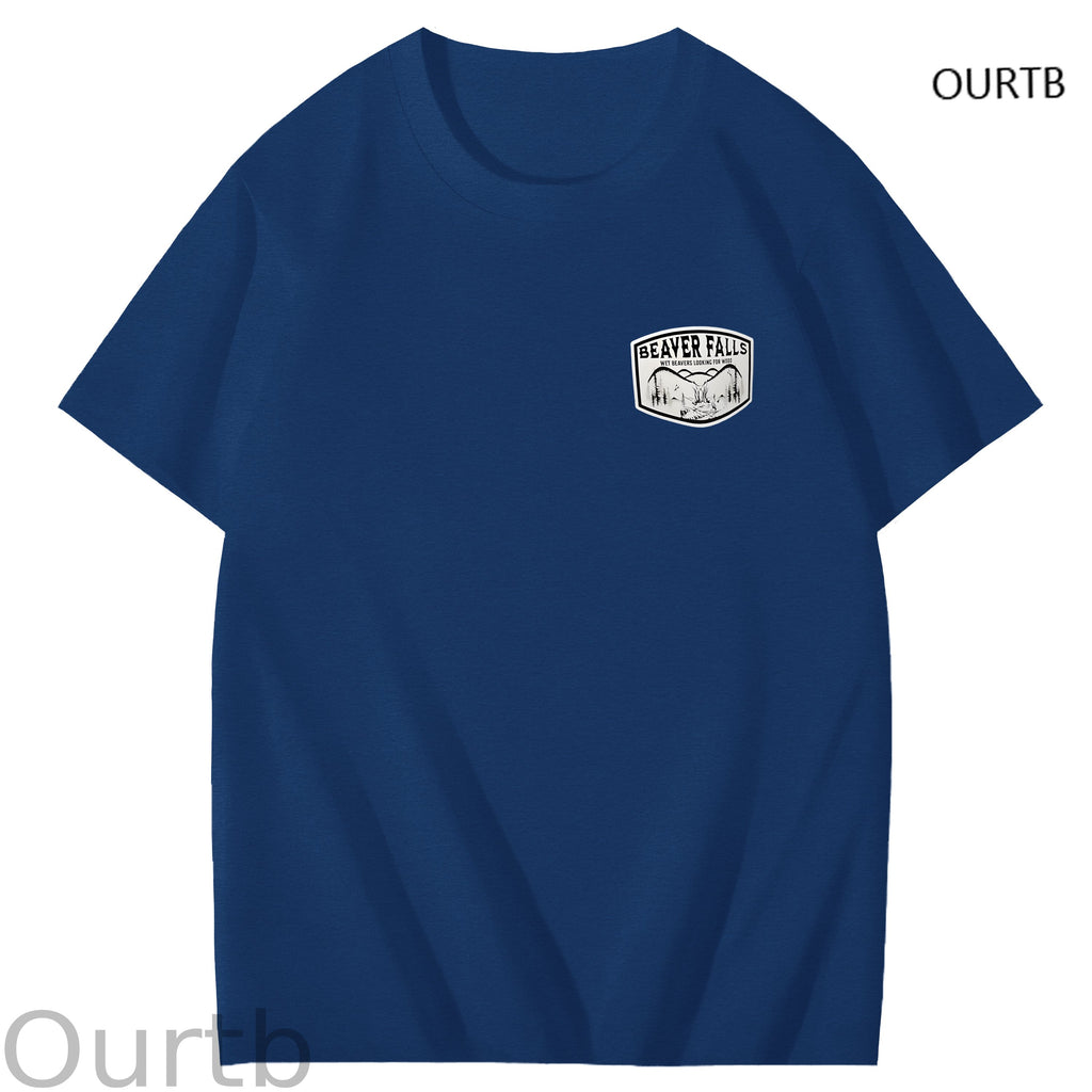 Beaver Falls No Place I'd Rather Come Funny Adoult Art Pattern Print T-Shirt