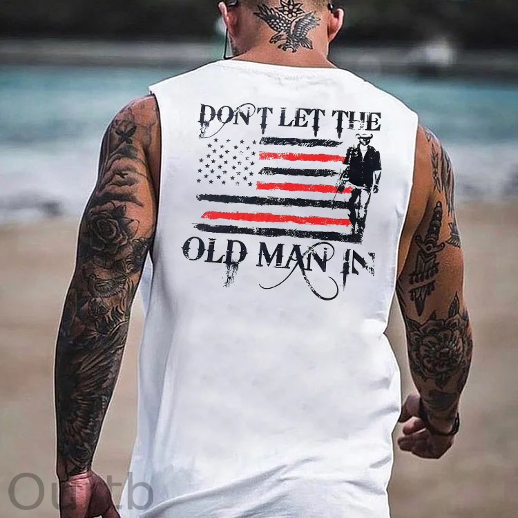 Don't Let The Old Man In  Pattern Print Vest