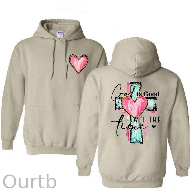 God Is Good All The Time  Pattern 100% 300g Cotton Classic Hoodie